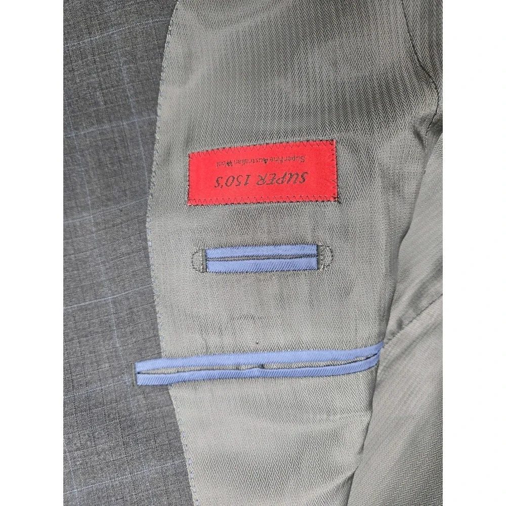 Mattarazi Uomo Men's Super 150's Australian Wool Window‎ Pane Blazer Size 52